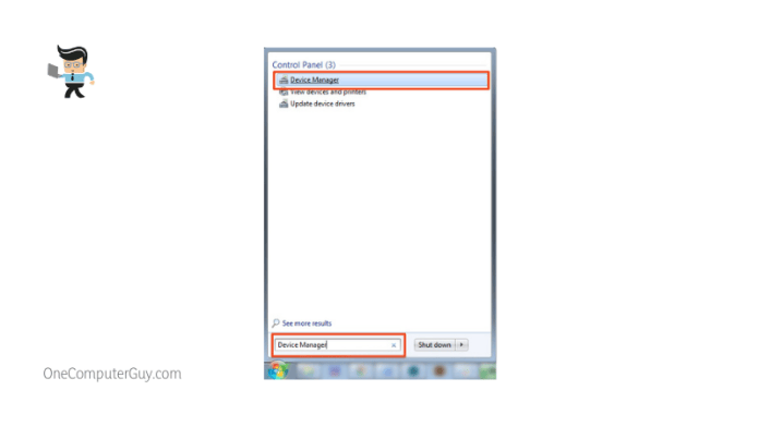 Device manager search