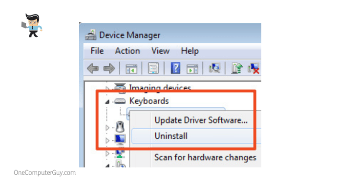 Uninstall devices driver