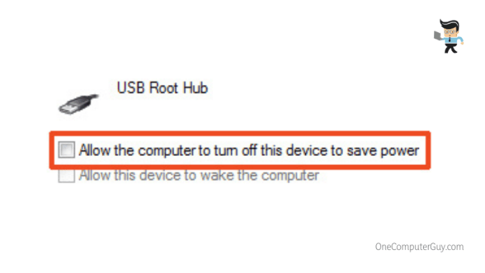 Disable allow the computer to turn off this device to save power
