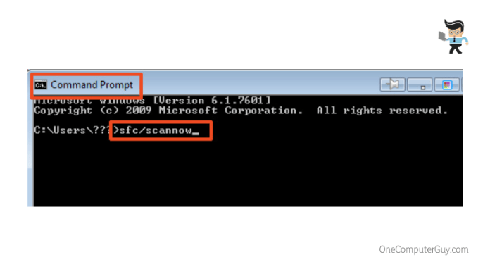 Sfc scannow to scan for corrupted windows data