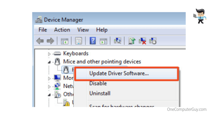 Update the mouse s driver