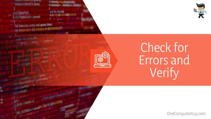 Check for Errors and Verify