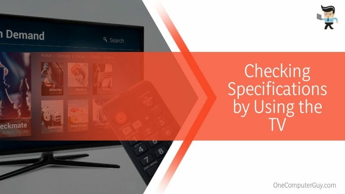 Checking Specifications by Using the TV