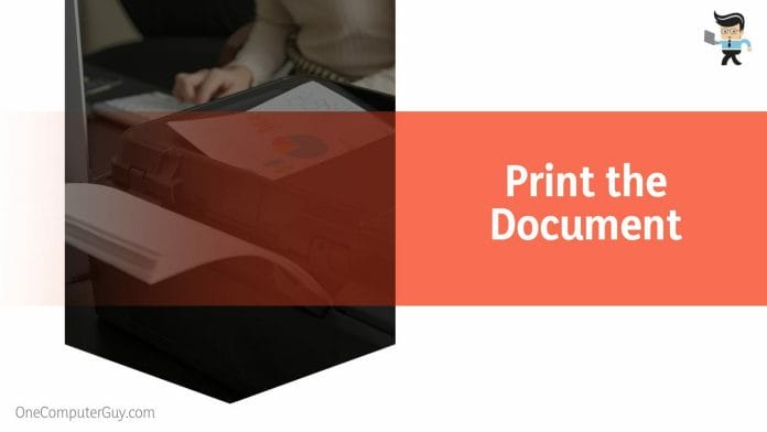 print out the document