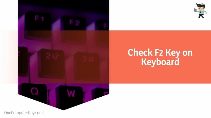 Check F2 Key on Keyboard